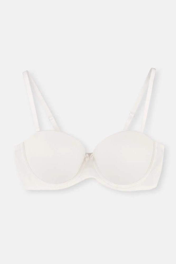 Ekru Athena Straplez Push-Up Sütyen