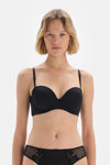 Siyah Athena Straplez Push-Up Sütyen