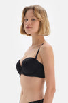 Siyah Athena Straplez Push-Up Sütyen