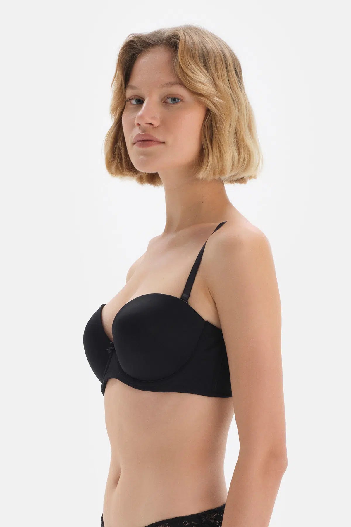 Siyah Athena Straplez Push-Up Sütyen