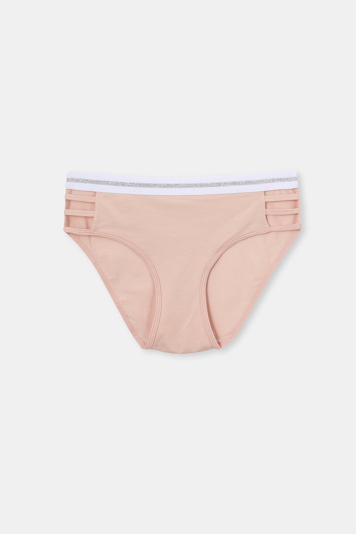 Pudra Pamuk Beli Bantlı Slip