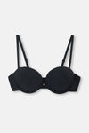 Siyah Julia Straplez Push-Up Destekli Sütyen