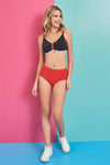 Kırmızı Kalın Kenar Bikini Altı