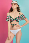 Yeşil Önden Bağlı Bikini Üstü