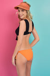 Turuncu Ince Bağcıklı Bikini Altı