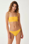 Sarı Ince Askılı Bikini Üst