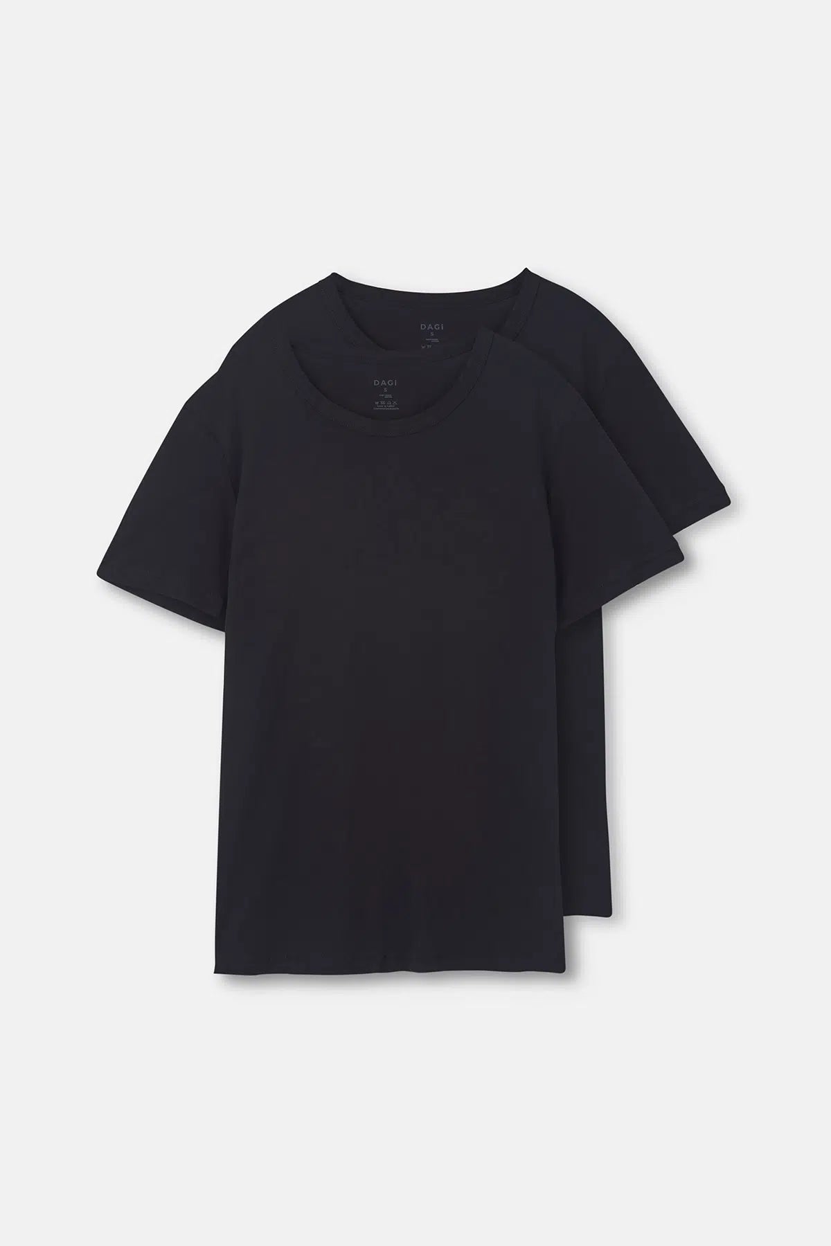 Siyah Sıfır Yaka Erkek 2'li T-Shirt