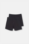 Siyah Pamuklu 2'li Boxer