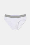 Beyaz Penye Compact Düz Erkek Slip Külot
