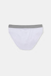 Beyaz Penye Compact Düz Erkek Slip Külot