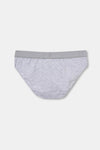Gri Melanj Penye Compact Düz Erkek Slip Külot