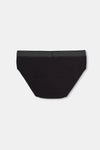 Siyah Penye Compact Düz Erkek Slip Külot