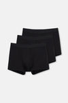 Siyah Compact Düz 3'lü Boxer
