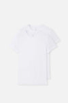 Beyaz Compact O Yaka 2'li T-Shirt