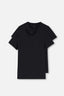 Siyah Compact O Yaka 2'li T-Shirt