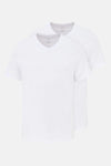 Beyaz Compact V Yaka Fanila 2'li T-Shirt