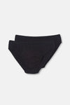 Siyah Penye 2'li Slip Külot
