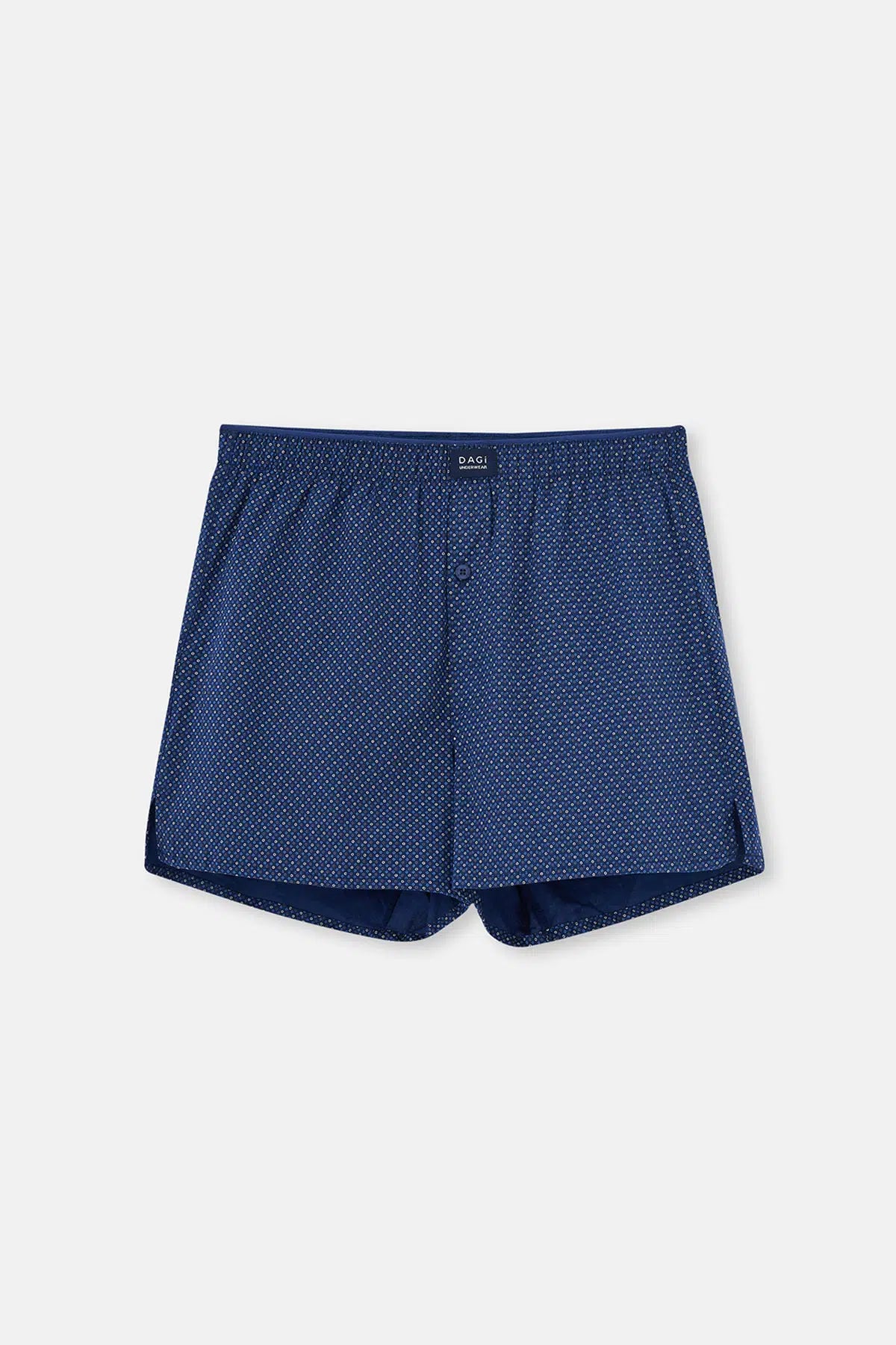 Laci - Beyaz Desenli Poplin Lyc Boxer