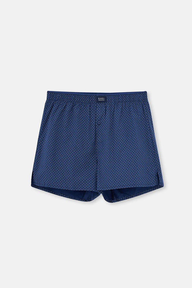 Laci - Beyaz Desenli Poplin Lyc Boxer