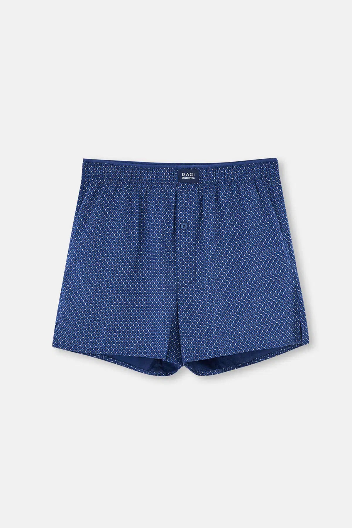 Lacivert Desenli Desenli Poplin Lyc Boxer