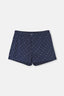Lacivert Desenli Poplin Lyc Boxer