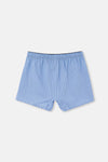 Mavi Desenli Poplin Lyc Boxer
