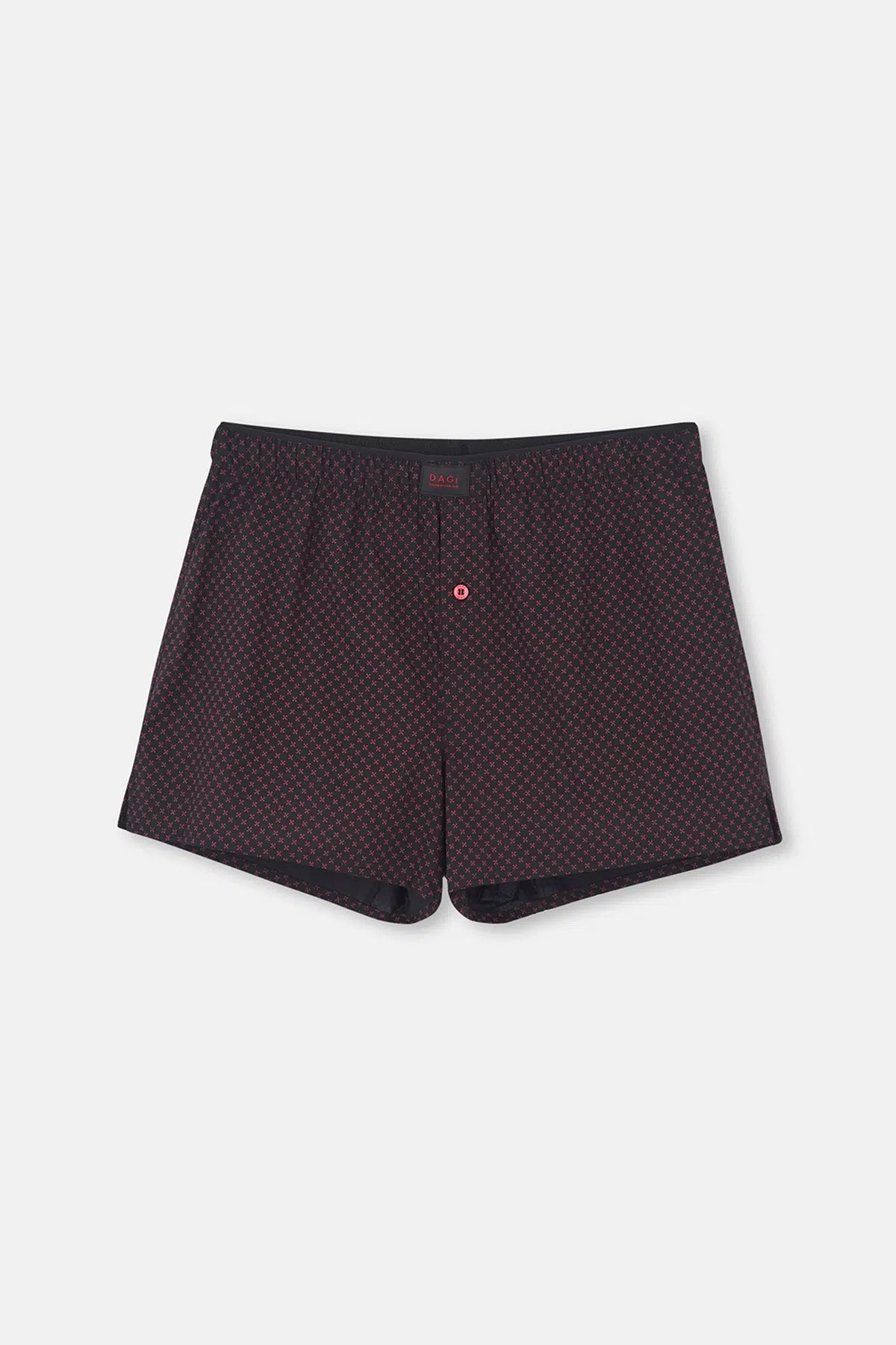 Siyah Desenli Poplin Lyc Boxer
