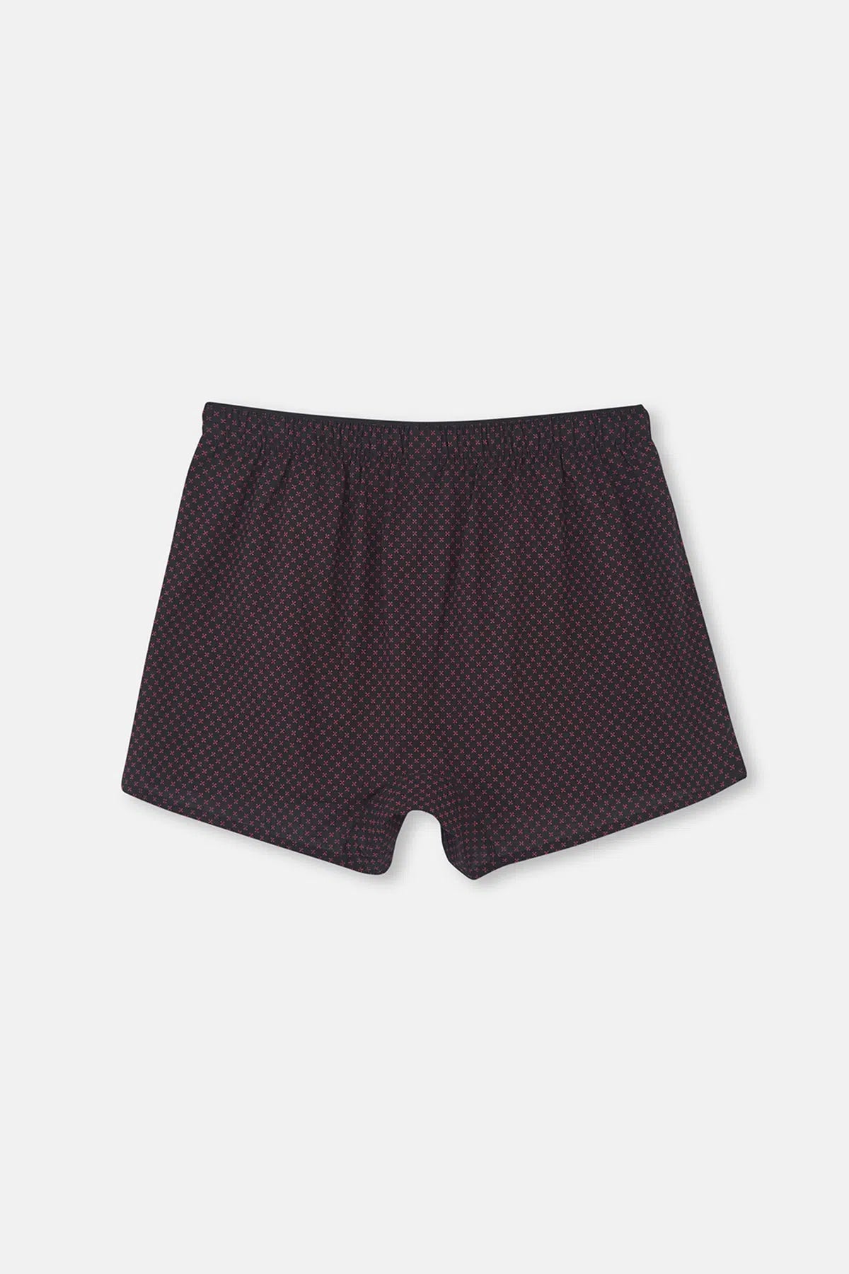 Siyah Desenli Poplin Lyc Boxer