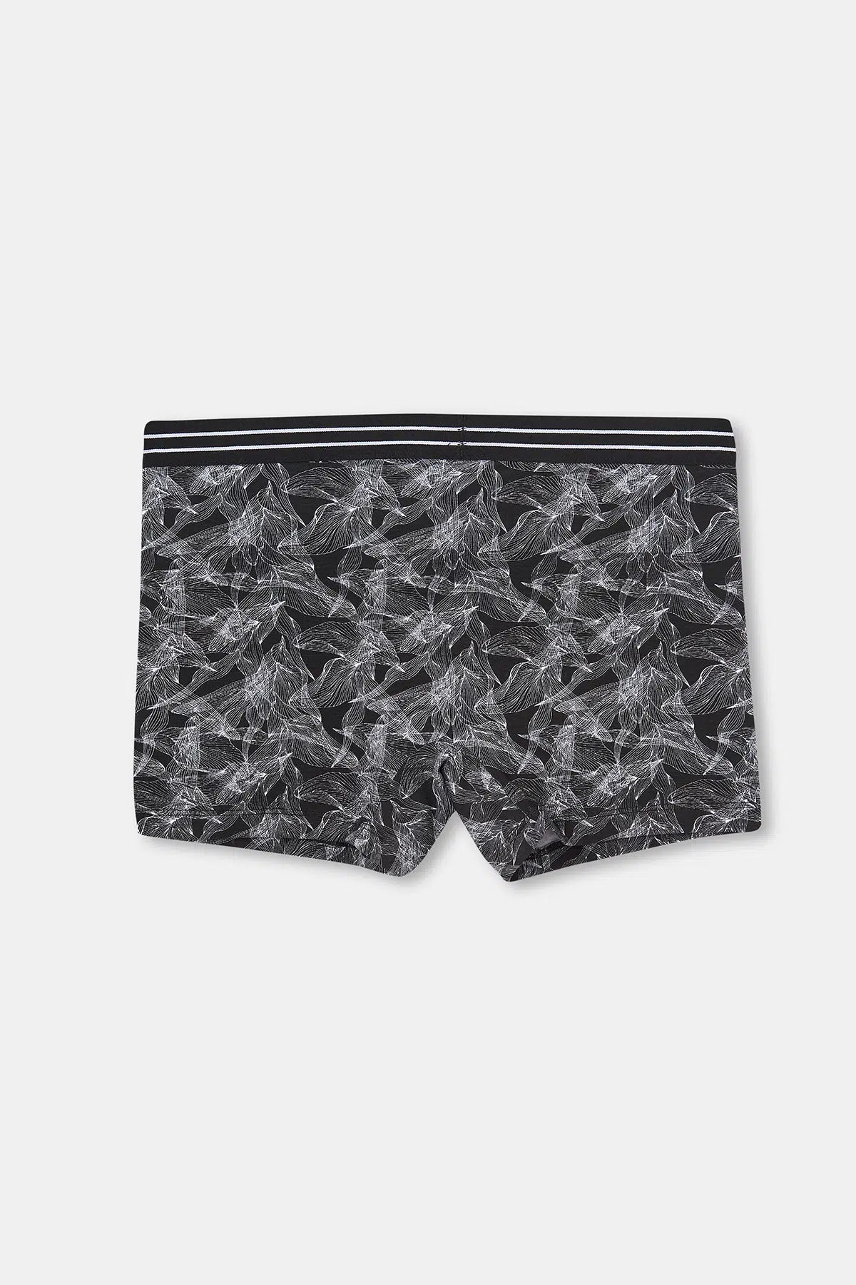 Siyah Desenli Compact Penye Boxer
