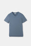 Mavi V Yaka Erkek T-Shirt