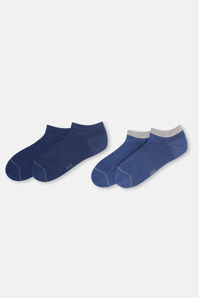 Koyu Indigo Erkek 2'Li Patik Çorap