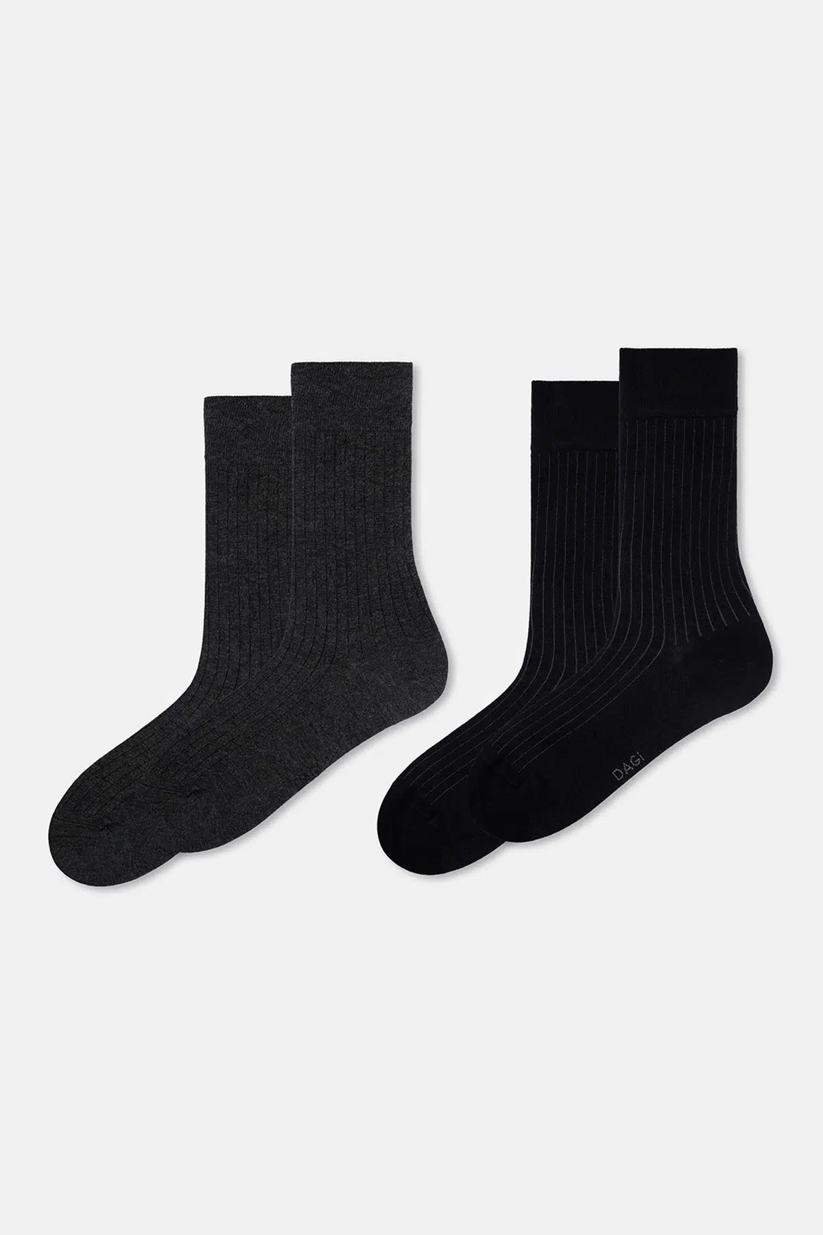 ERKEK 2'Lİ  ÇİZGİ DESEN BAMBU ÇORAP